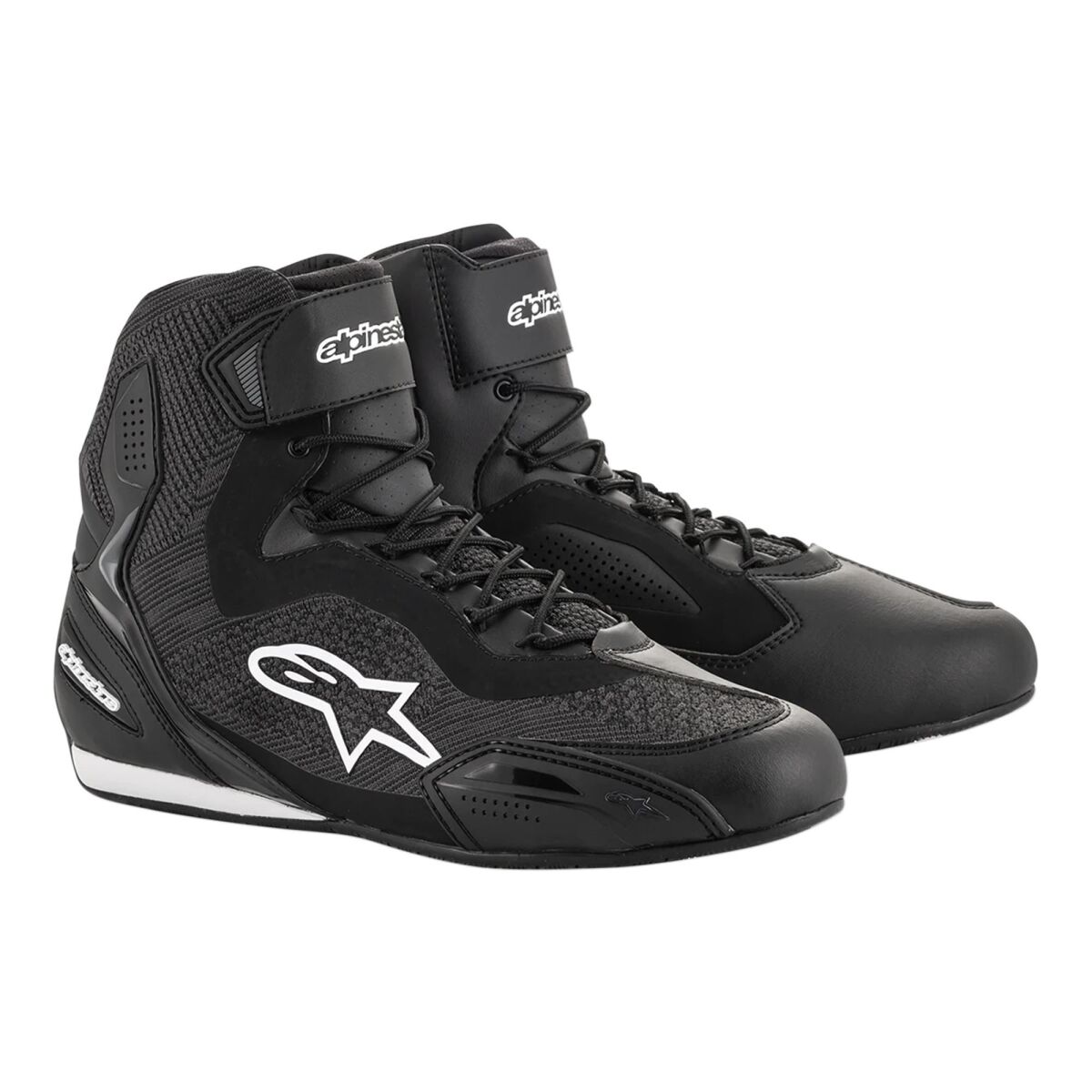 Alpinestars Faster-3 Rideknit Protective Motorcycle Boot Black / White