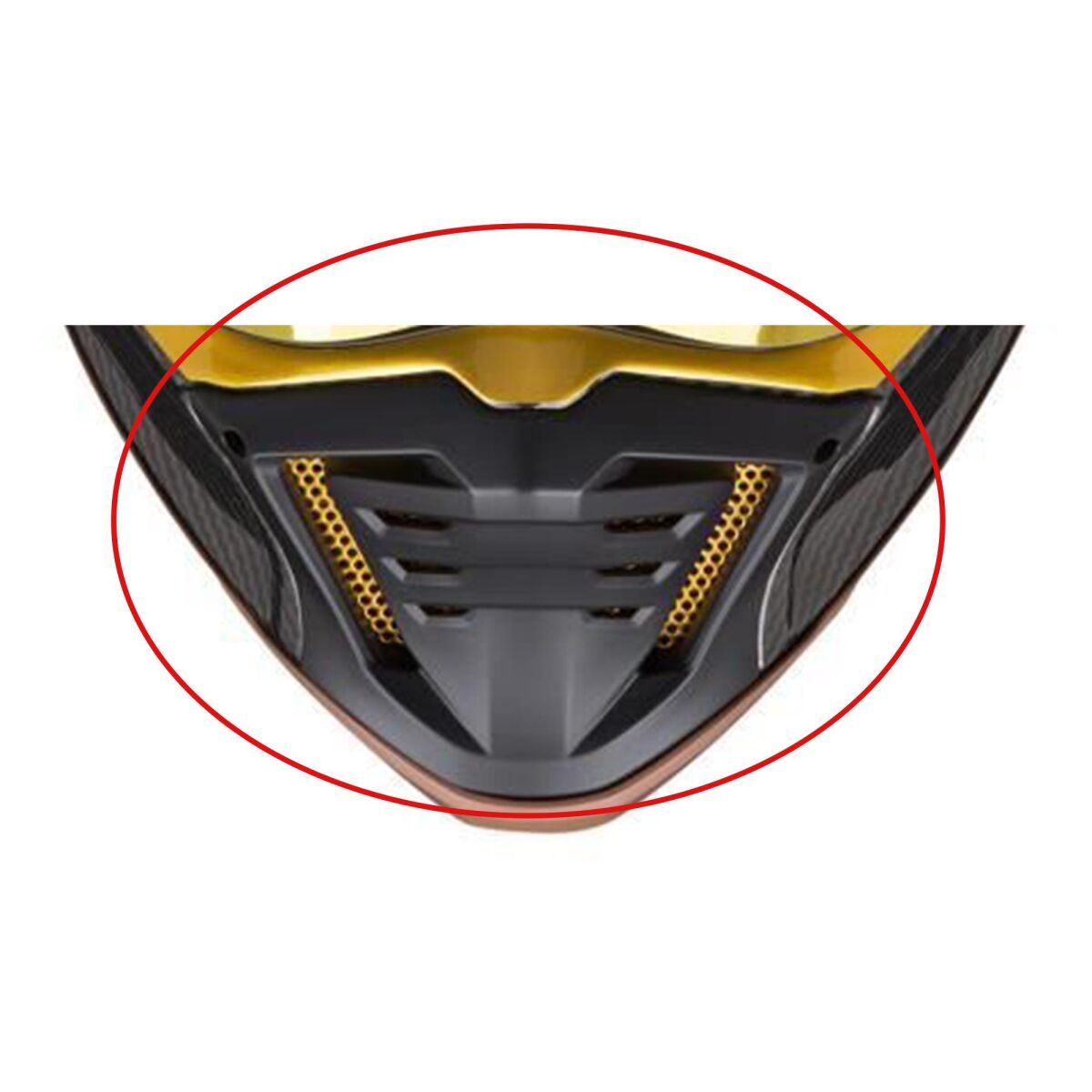 Scorpion EXO HX1 Carbon SE Çene Havalandırması Altın