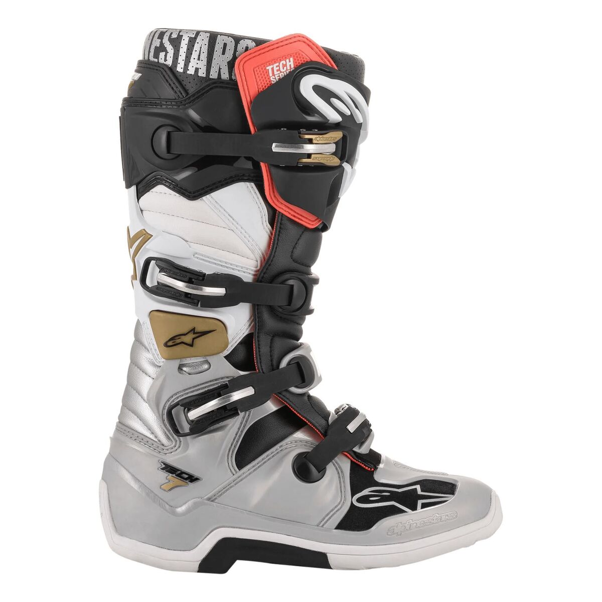 Alpinestars TECH 7 Kros Motosiklet Botu Siyah / Gri / Beyaz