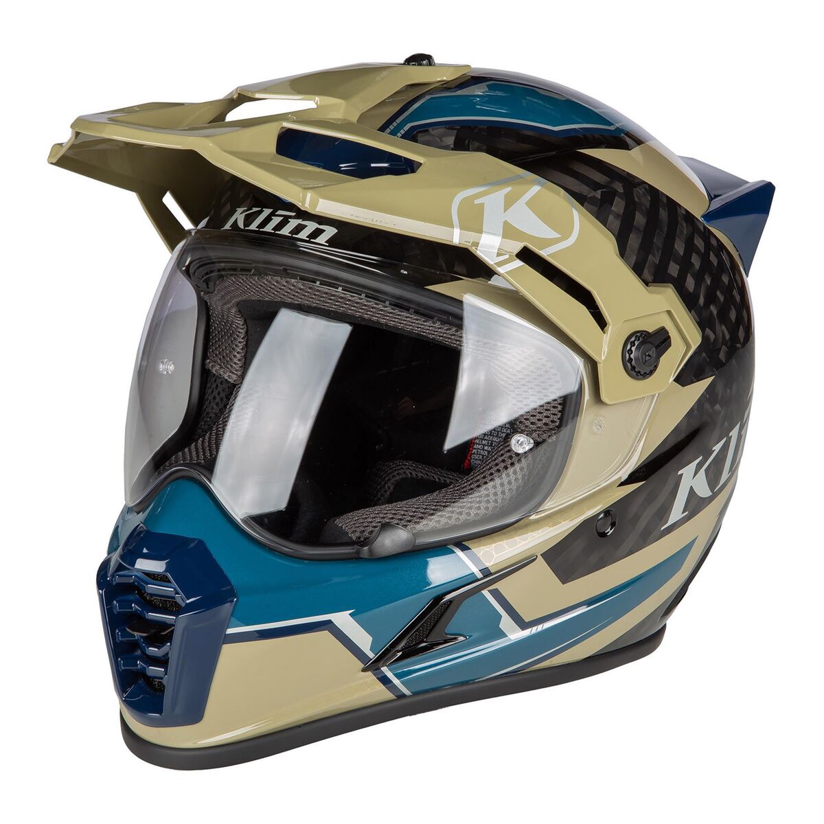 Klim Krios Pro Carbon Echo Adv Rally Motosiklet Kaskı Siyah / Yeşil
