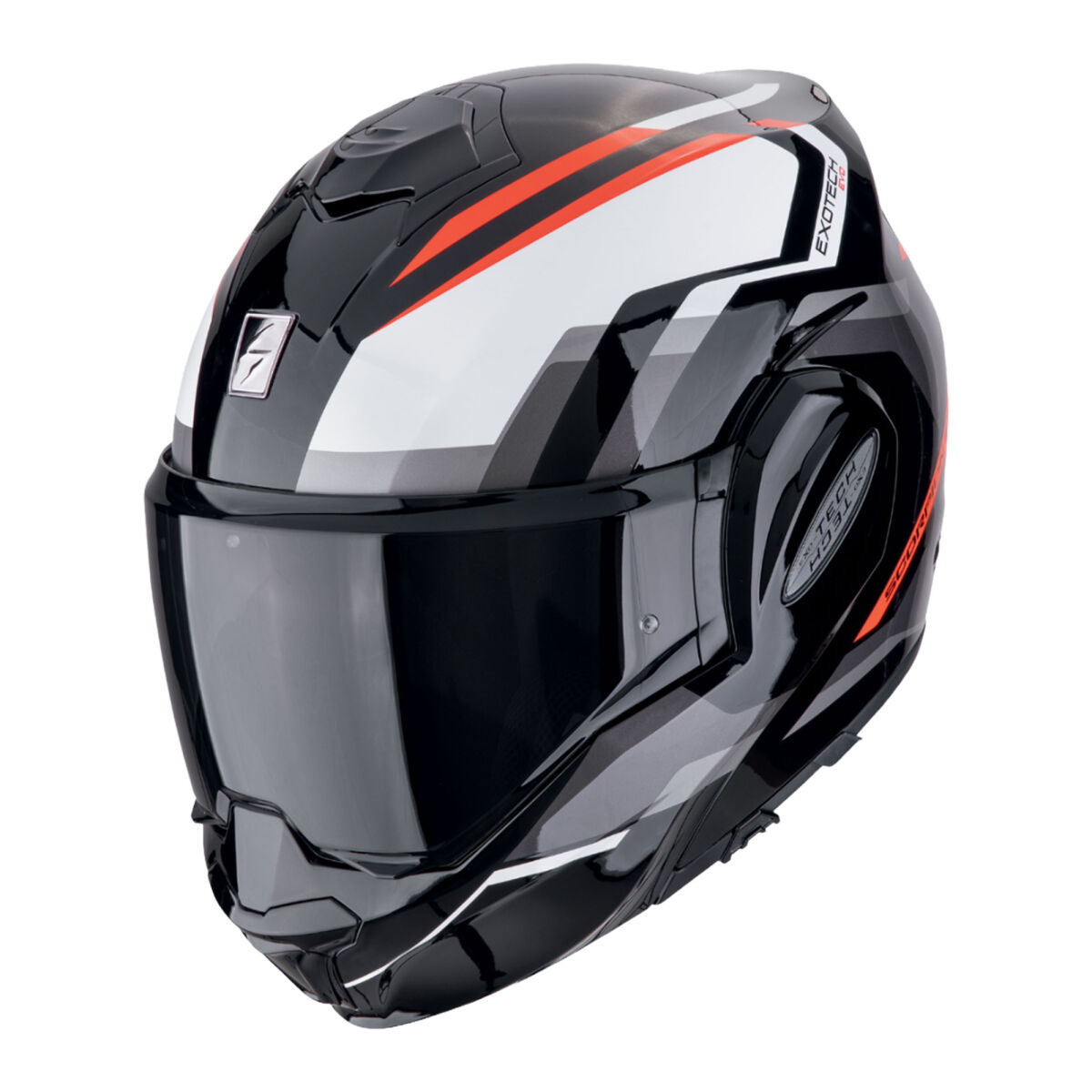 Scorpion Exo-Tech Evo Pro Acuti Çene Açılabilir Motosiklet Gri / Siyah / Kırmızı