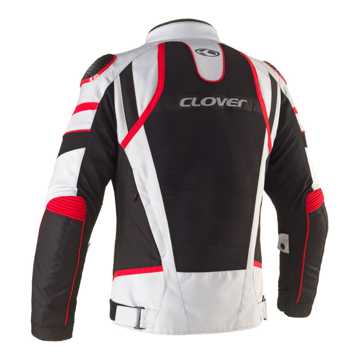 Clover Rainjet-3 WP Protective Motorcycle Jacket Grey / Black / Red