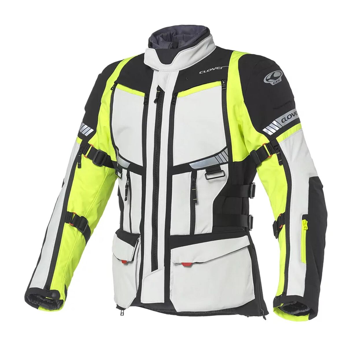 Clover GTS-5 Protective Motorcycle Jacket Grey / Black / Yellow