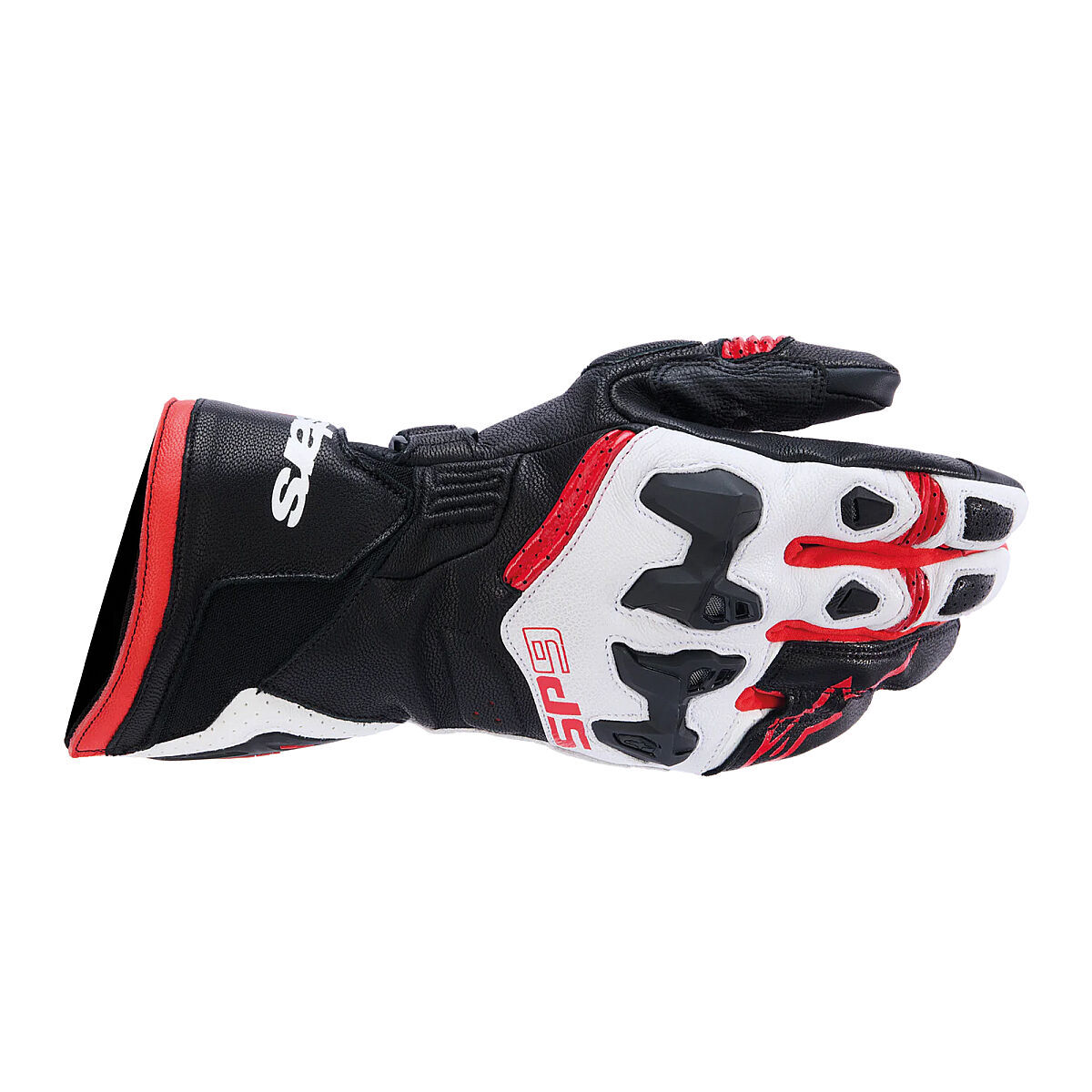دستکش موتورسیکلت Alpinestars SP-9 محافظ‌دار مشکی / قرمز / سفید