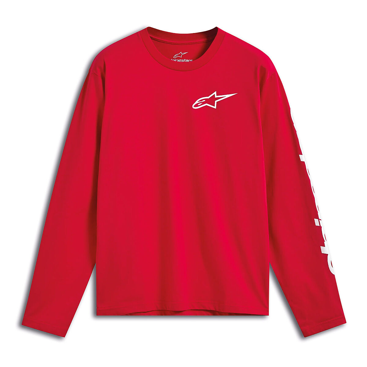پوشاک روزمره موتور Alpinestars Trackside CSF بلند Kollu تیشرت قرمز / سفید