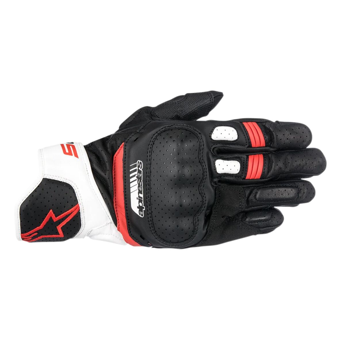 Alpinestars SP-5 Leather Protective Motorcycle Glove Black / White / Red