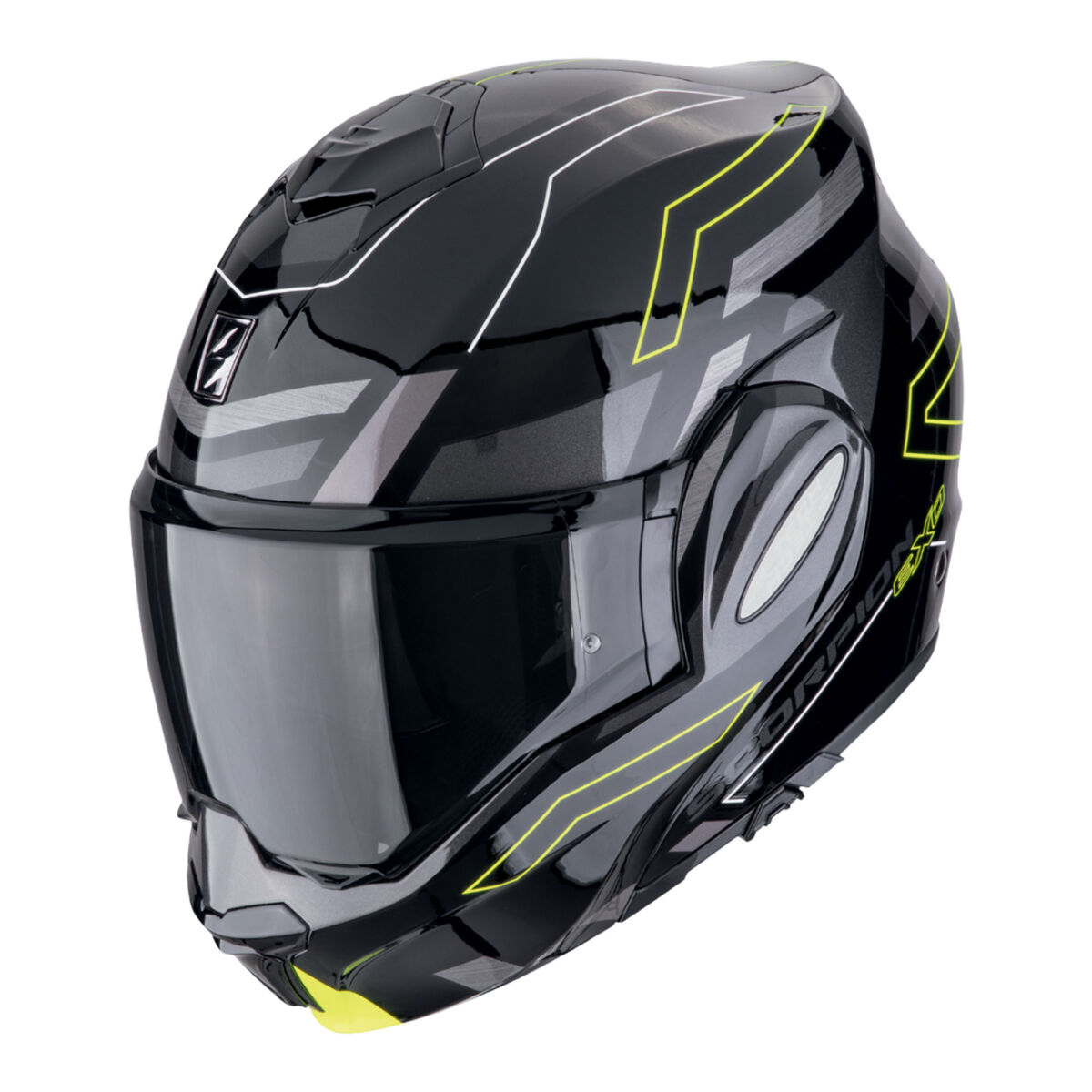 Scorpion Exo-Tech Evo Conquer Çene Açılabilir Motosiklet Kaskı Siyah / Sarı