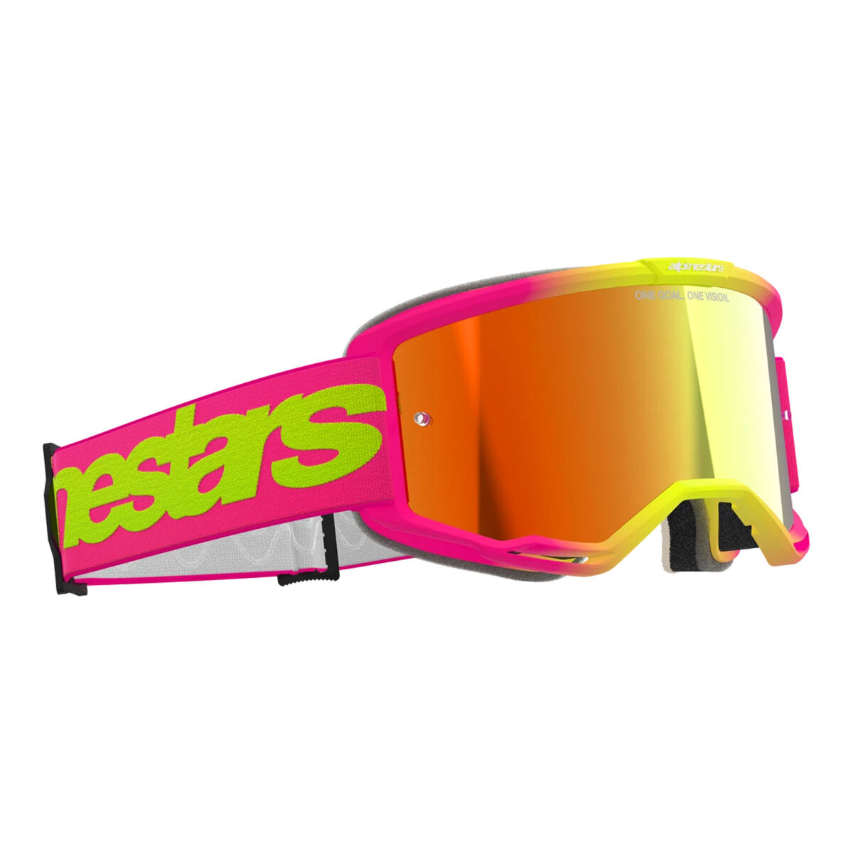Alpinestars Vision 5 Wordmark Goggle Motocross Goggles Pembe / Yellow