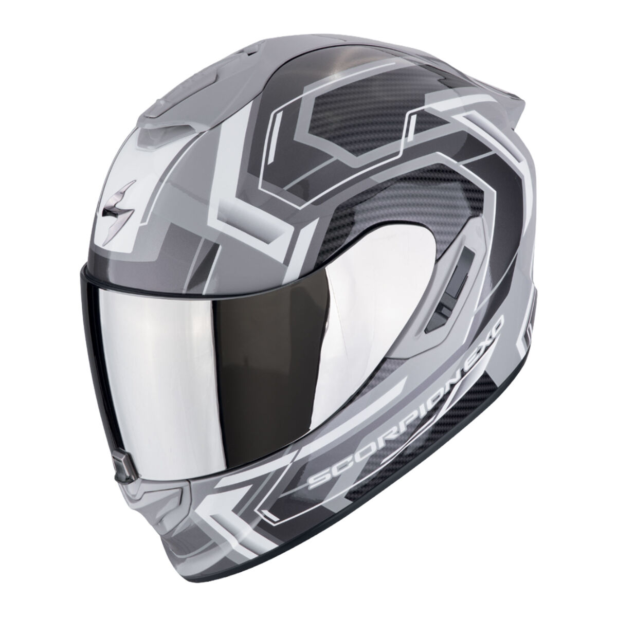 Scorpion EXO 1400 Evo II Air Linart Kapalı Motorcycle Helmet Grey / White