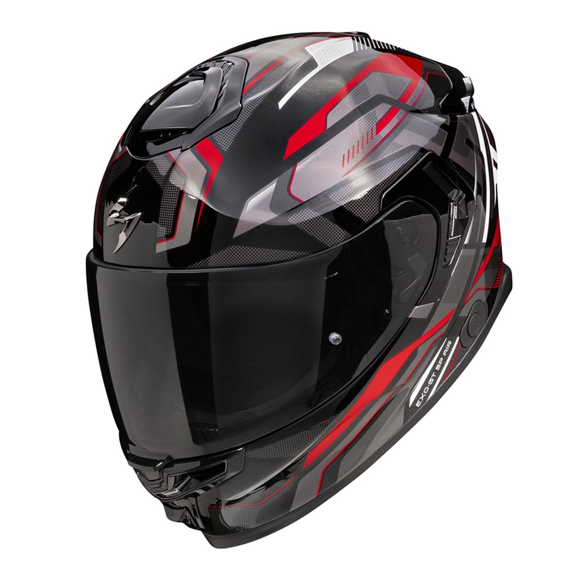 کلاه ایمنی موتورسیکلت Scorpion Apex GT-SP Air کربن Agusta تمام‌صورت مشکی / خاکستری / قرمز