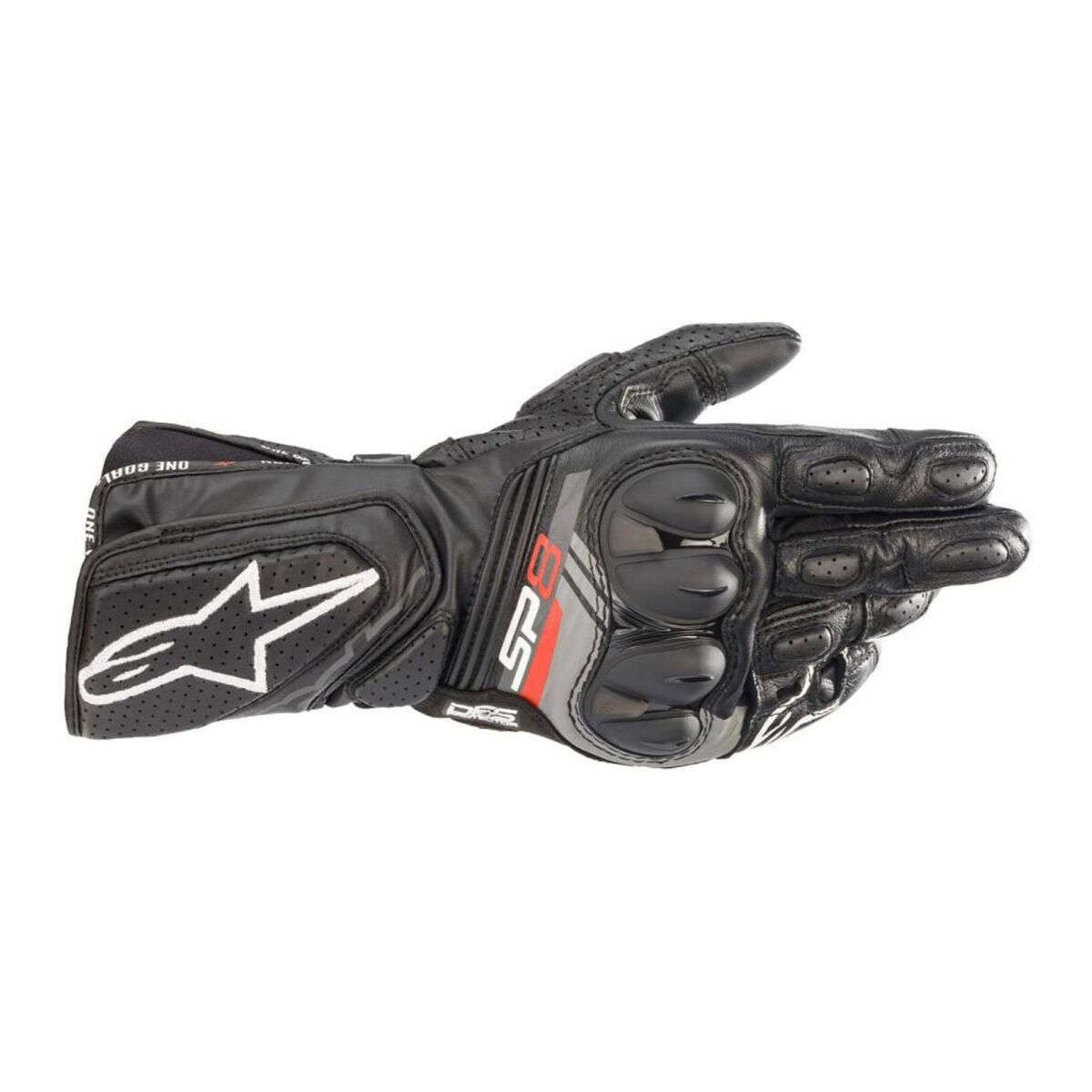 Alpinestars SP-8 V3 Protective Motorcycle Glove Black / White