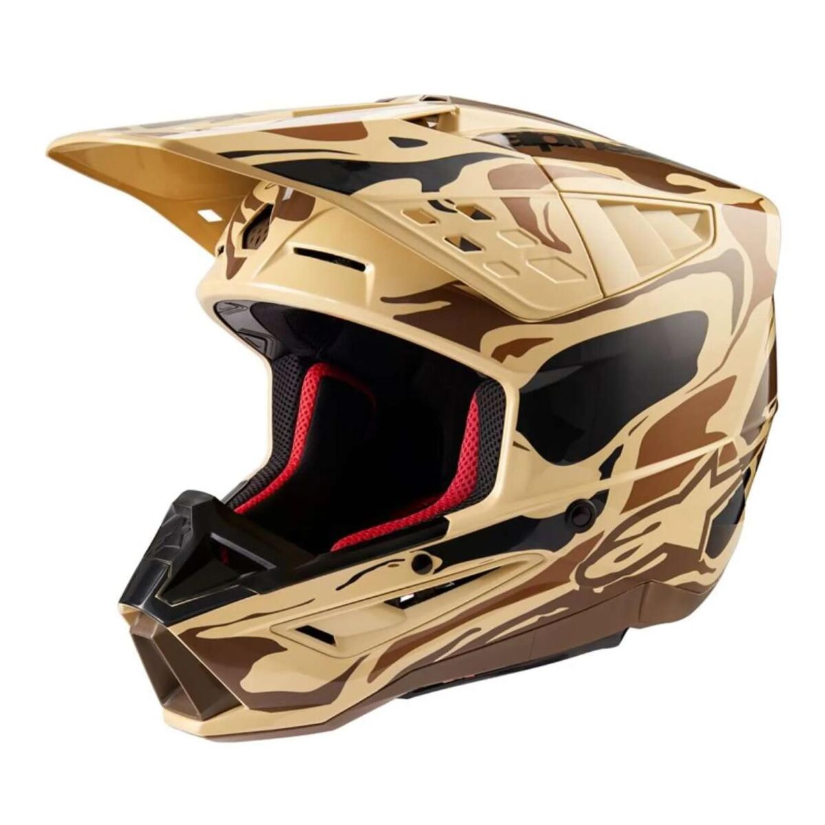 Alpinestars SM5 Action 2 Off-Road Kaskı Kırmızı / Mavi / Sarı