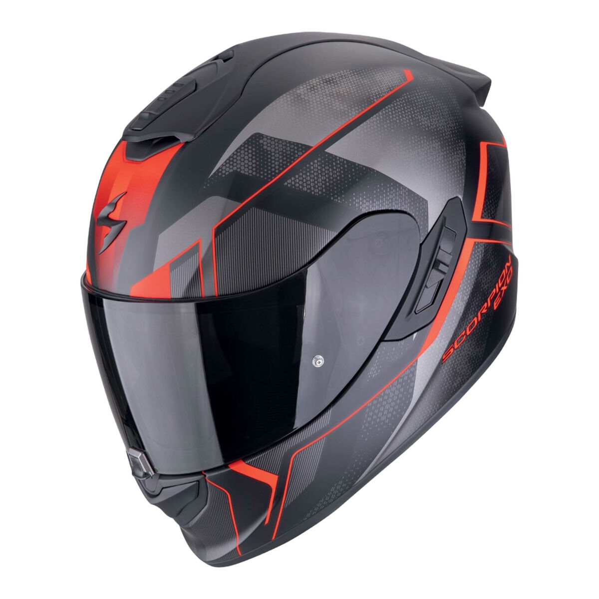 کلاه ایمنی موتورسیکلت Scorpion EXO 1400 Evo II Air Linart تمام‌صورت خاکستری / سفید