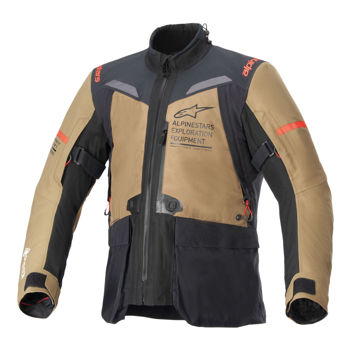 کاپشن موتورسیکلت Alpinestars ST-7 2L گورتکس محافظ‌دار مشکی / قهوه‌ای