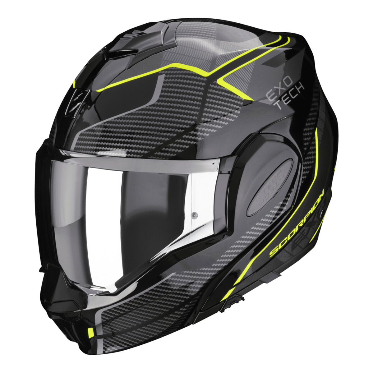 Scorpion Exo-Tech Evo Animo ÇEne AçıLabilir Motorcycle Helmet Black / Yellow