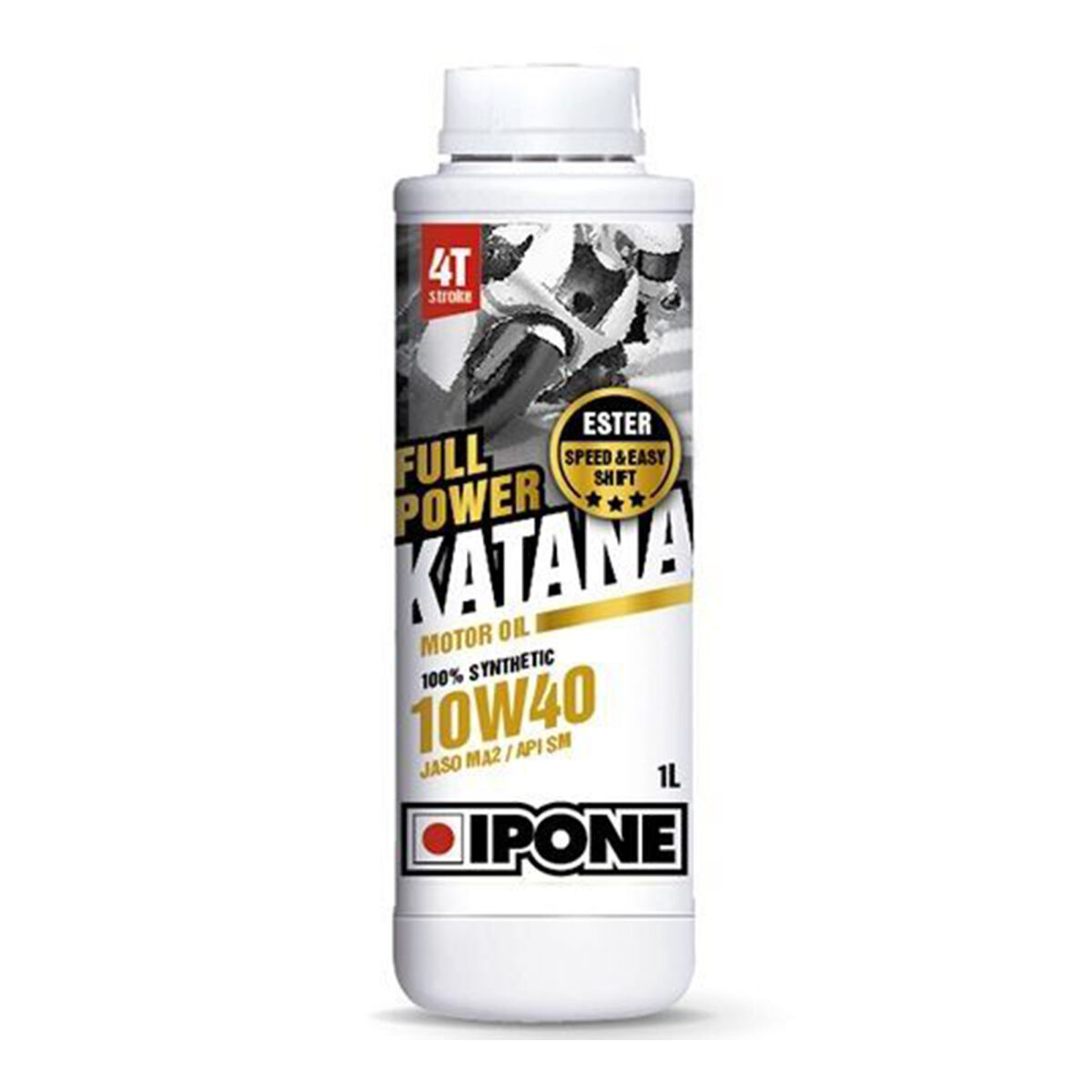 قطعات موتورسیکلت Ipone کامل Power Katana 10W40 4T Esterli موتورسیکلت روغن 1L