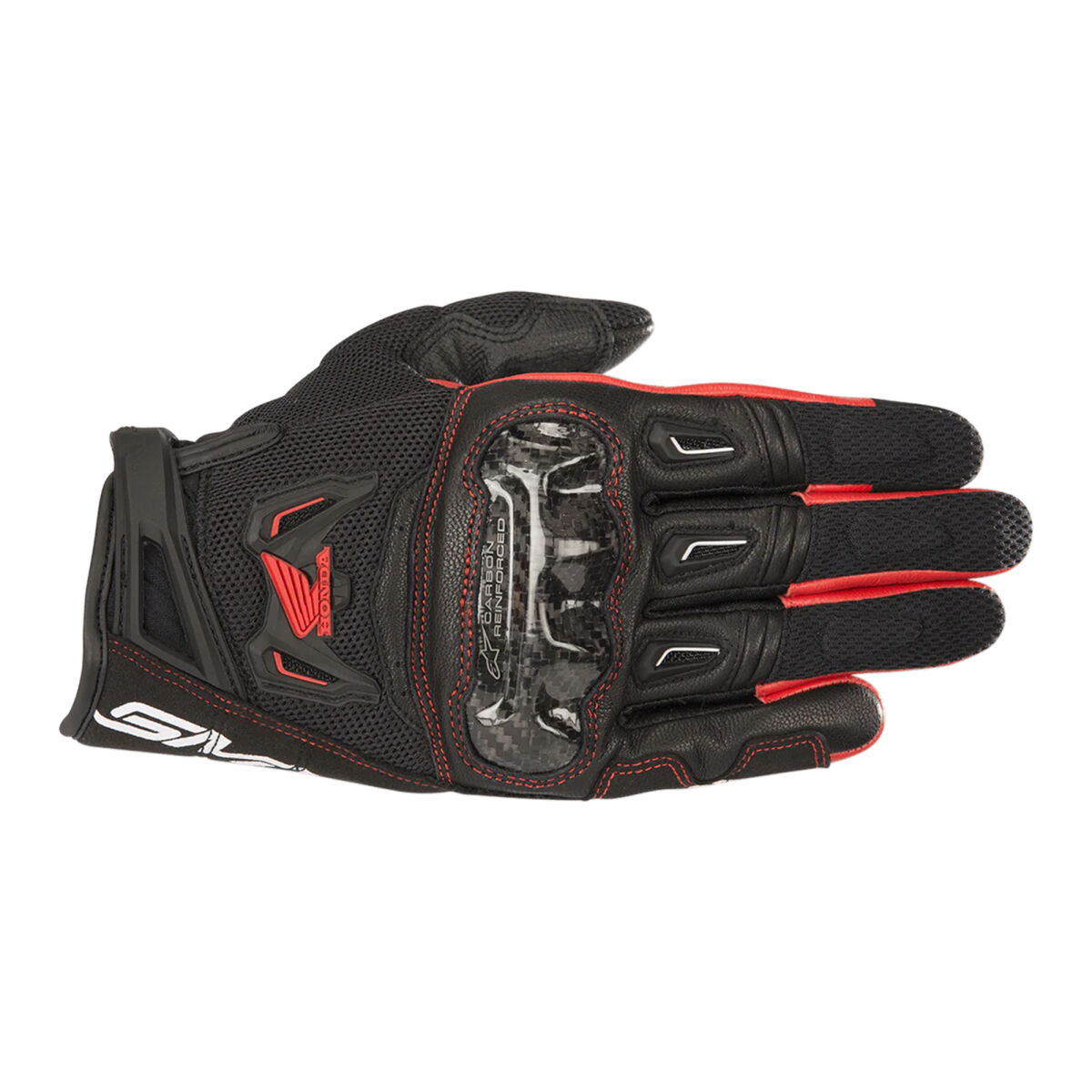 دستکش موتورسیکلت Alpinestars Honda SMX-2 Air کربن محافظ‌دار مشکی / قرمز