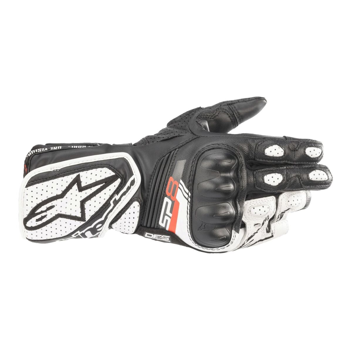 دستکش موتورسیکلت Alpinestars Stella SP-8 V3 محافظ‌دار زنانه مشکی / سفید
