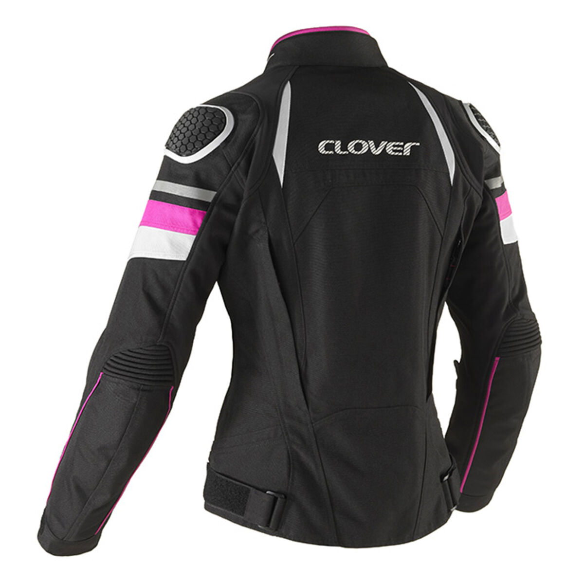 Clover Airblade-5 Protective Women Motorcycle Jacket Black / White / FuşYa