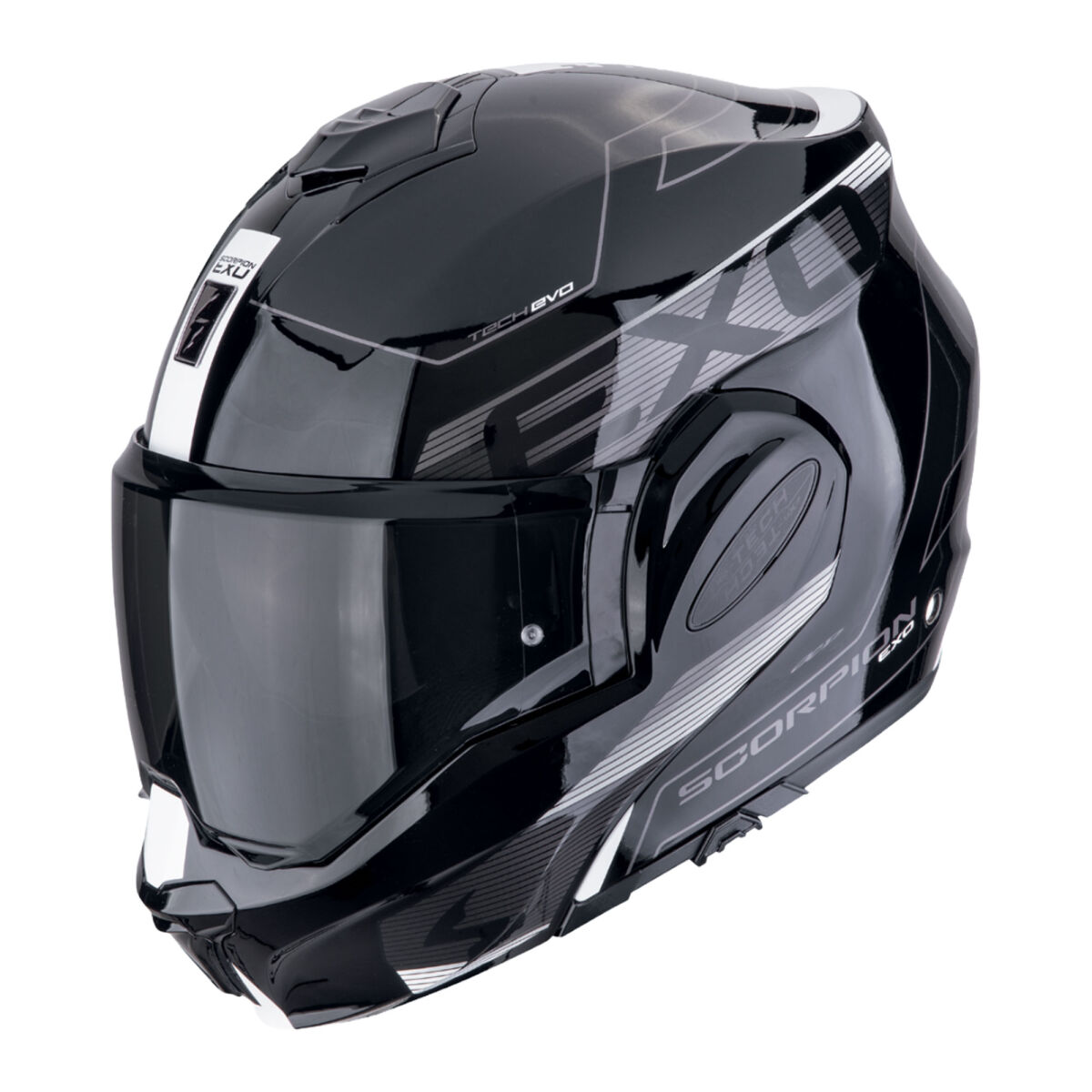 Scorpion Exo-Tech Evo Pro Acuti Çene Açılabilir Motosiklet Gri / Siyah / Kırmızı