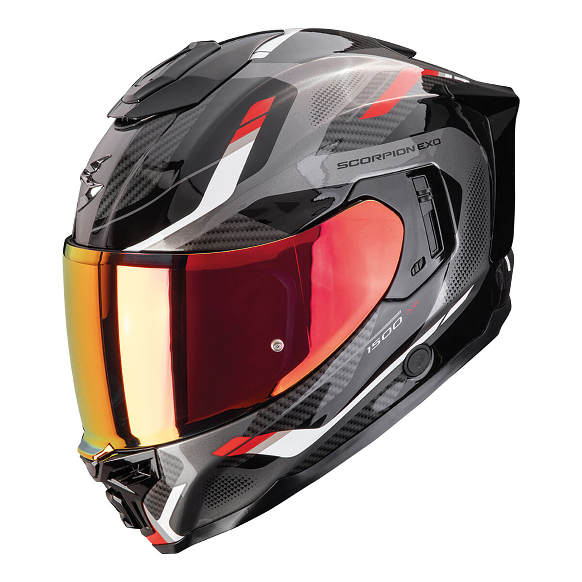کلاه ایمنی موتورسیکلت Scorpion EXO-1500 Air Apus تمام‌صورت مشکی / خاکستری