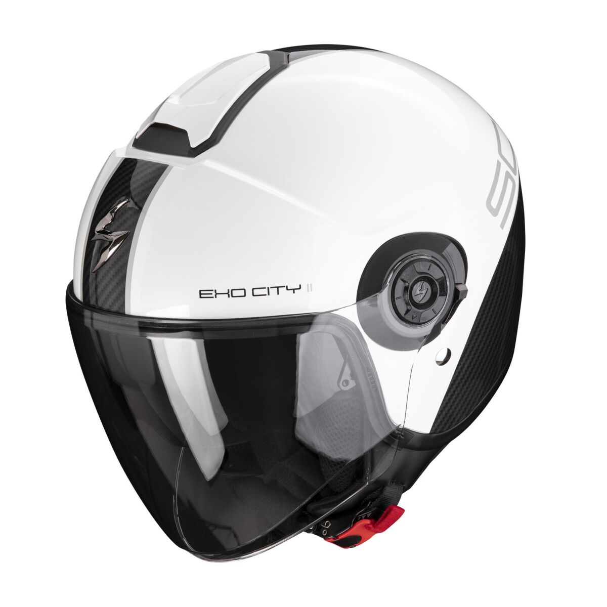 Scorpion EXO City 2 Vita Açık Motosiklet Kaskı Metalik Siyah / Beyaz