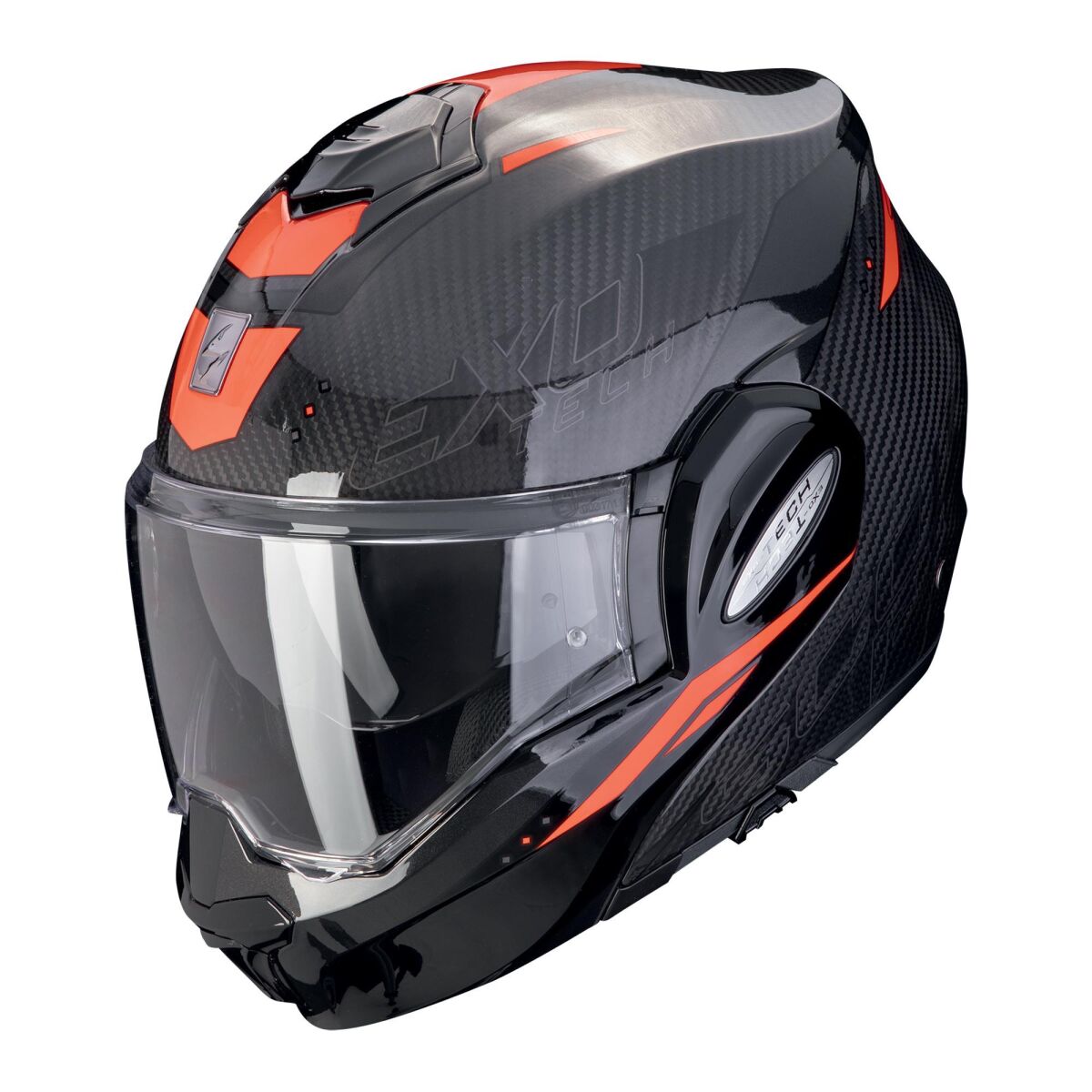 کلاه ایمنی موتورسیکلت Scorpion Exo-Tech Evo Pro Acuti فک بازشو موتورسیکلت خاکستری / مشکی / قرمز