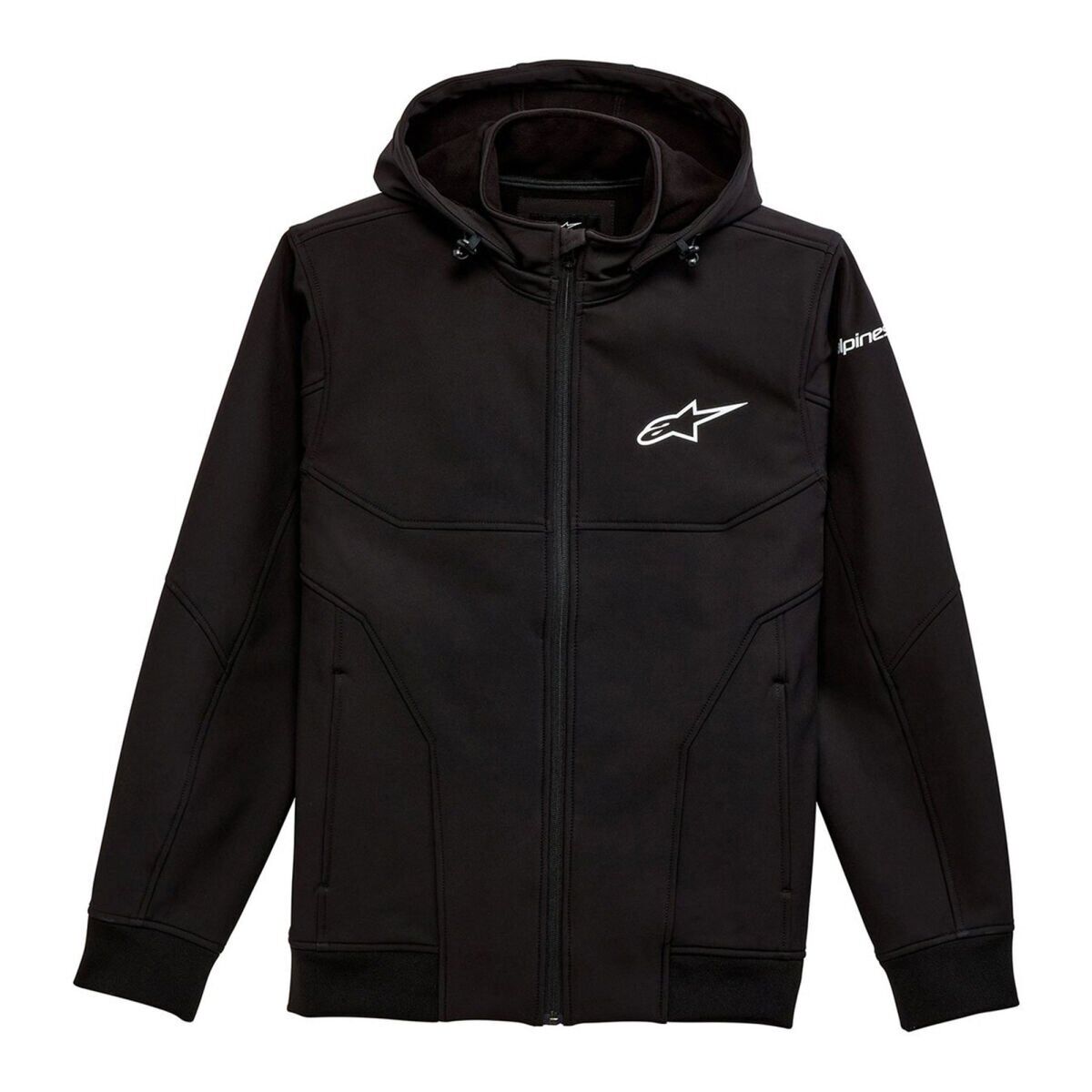 کاپشن موتورسیکلت Alpinestars Primary کلاه‌دار سافت‌شل کاپشن مشکی