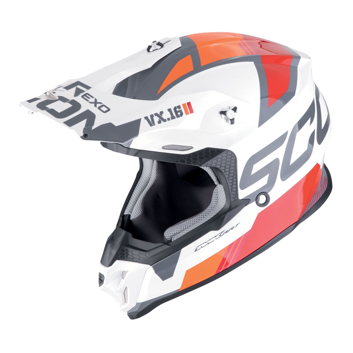 کلاه ایمنی موتورسیکلت Scorpion VX-16 Evo Air Analog آفرود کلاه ایمنی مشکی / قرمز