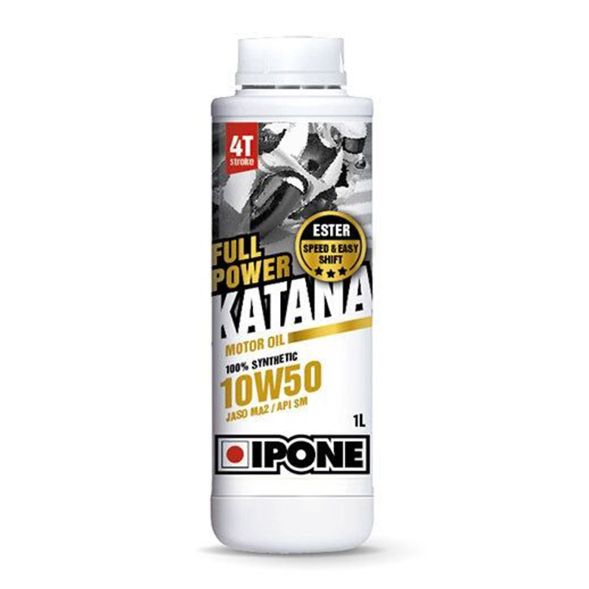 قطعات موتورسیکلت Ipone کامل Power Katana 10W50 4T Esterli موتورسیکلت روغن 1L