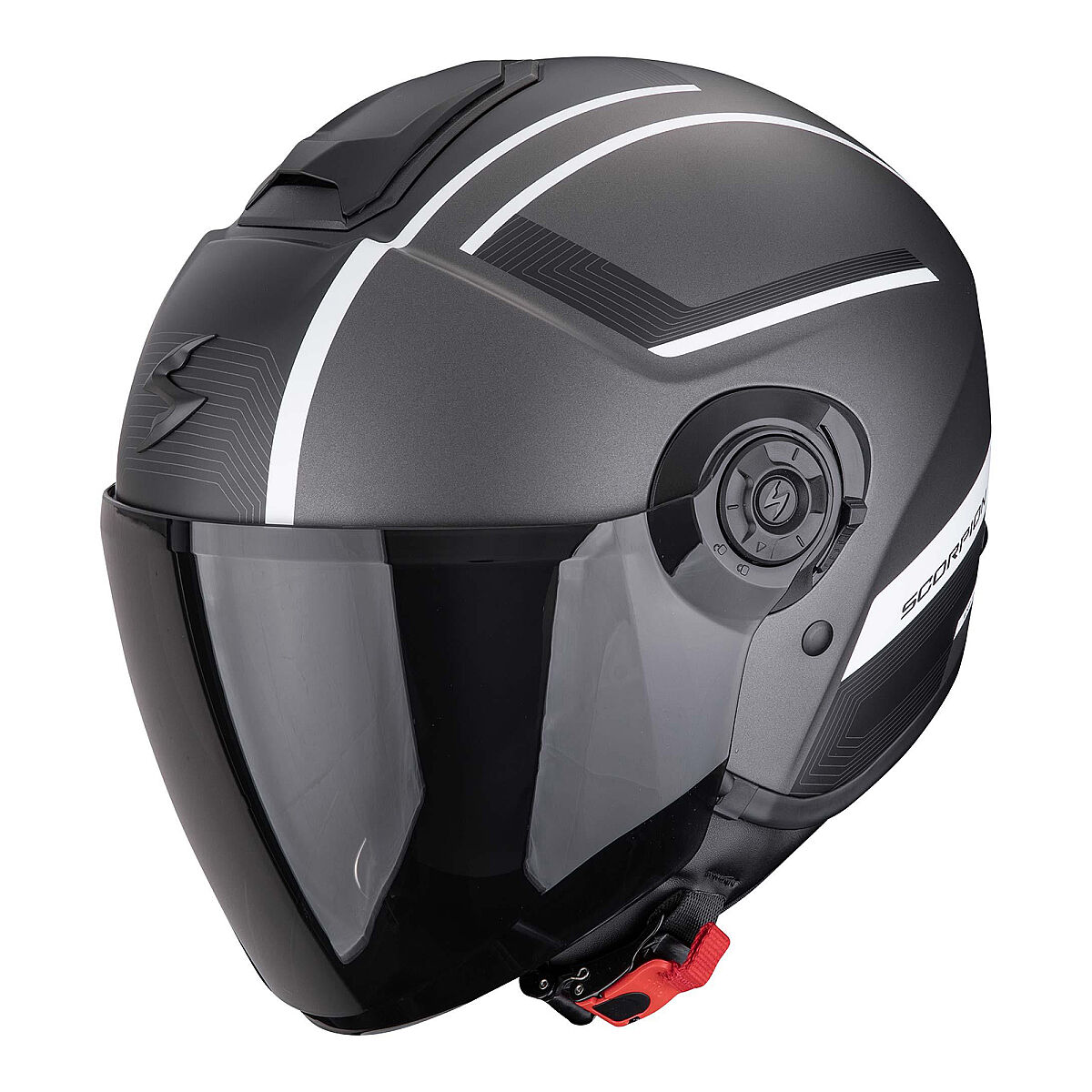 Scorpion EXO City 2 Vita Light Motorcycle Helmet Metalik Black / White