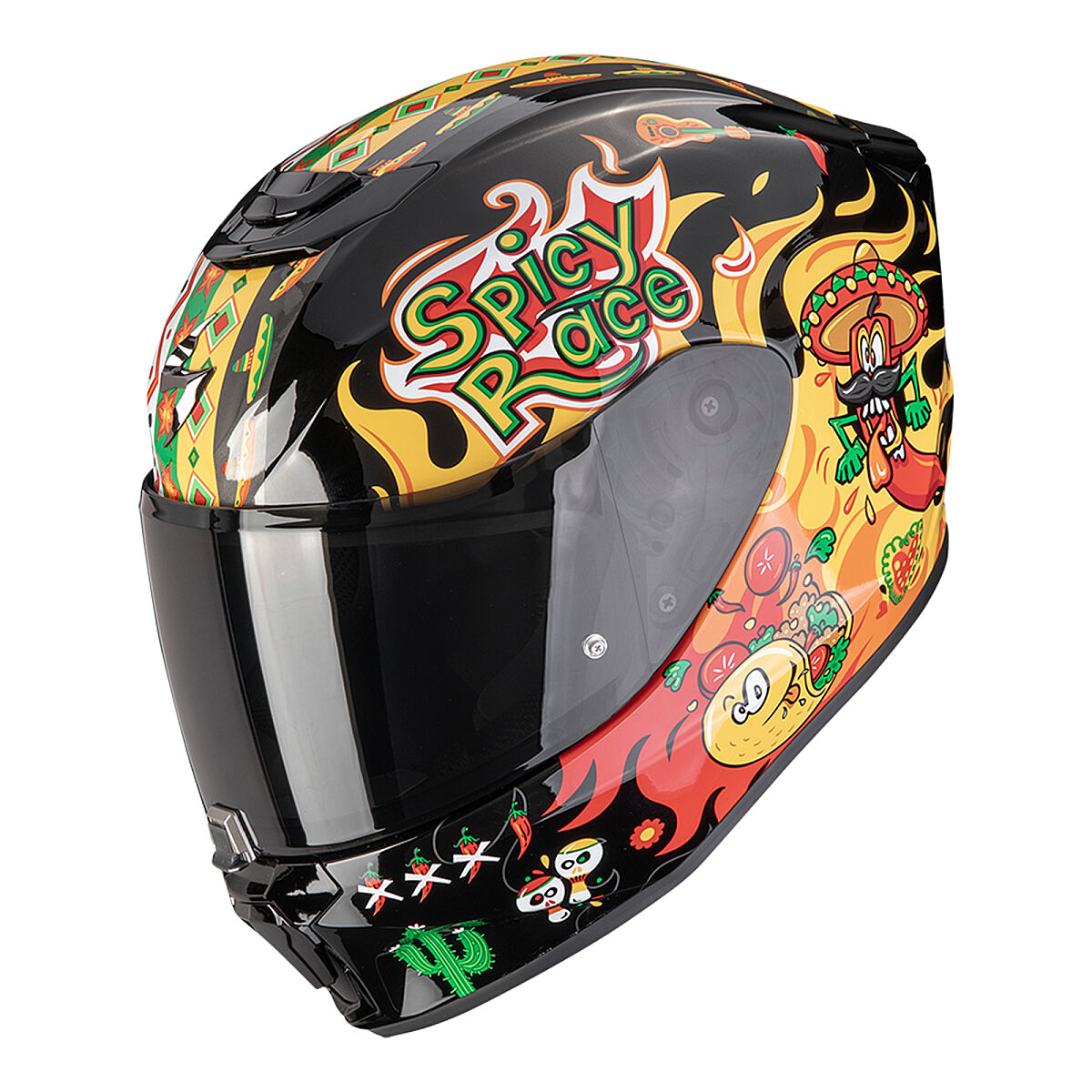 Scorpion EXO-JNR Air YUCATAN Kapalı Kids Motorcycle Helmet Black / Yellow / Red
